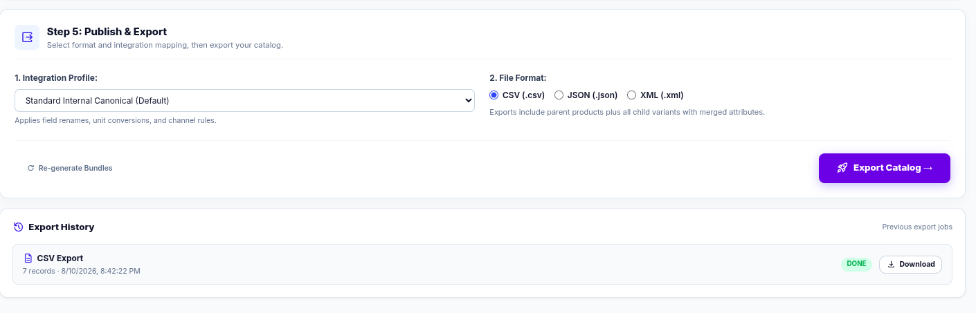Publish — screenshot